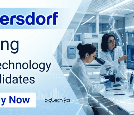 Beiersdorf Hiring in Mumbai. Biotechnology Candidates Apply Now for Researcher Job in R&D and Formulation Development.