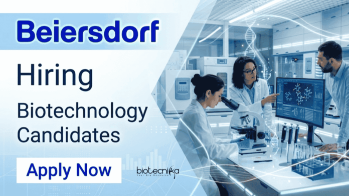 Biotech jobs Beiersdorf Hiring in Mumbai. Biotechnology Candidates Apply Now for Researcher Job in R&D and Formulation Development.