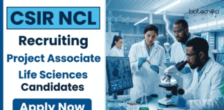 CSIR NCL Recruitment for Project Associate Jobs. Apply Now for Life Sciences Jobs in Drug Discovery and AI-based Research Roles in Pune.