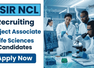 Life Sciences Jobs at CSIR NCL | Apply Now for Project Associate Jobs CSIR NCL Recruitment for Project Associate Jobs. Apply Now for Life Sciences Jobs in Drug Discovery and AI-based Research Roles in Pune.