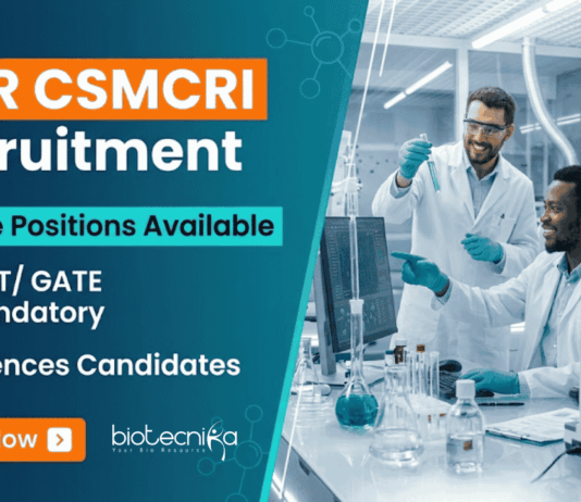 CSIR CSMCRI Recruitment: Multiple Project Associate Jobs. CSIR NET/ GATE Not Mandatory. Apply Now to Build your Life Sciences Career.