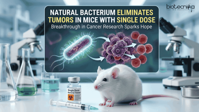 Cancer Research Scientists Discover Bacteria from Frog Gut that Removes Tumors in Mice with a Single Dose, Offering a Hope for Cancer Research & Treatment.