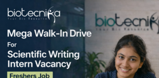 Mega Walk-In Drive For Scientific Writing Intern Vacancy at Biotecnika Leading to Full Time Job – Check Details Scientific Writing Intern in Biotech