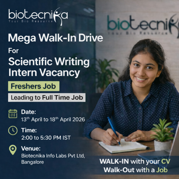 Scientific Writing Intern in Biotech Scientific Writing Intern in Biotech