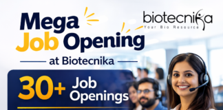 20+ Mega Job Opening at Biotecnika For CRE Post – Freshers & Experienced Attend Walk-In Biotecnika Hiring Customer Relationship Executive. Customer Relationship Executive job at Biotecnika. Great opportunity for life science graduates to build a career in customer success.