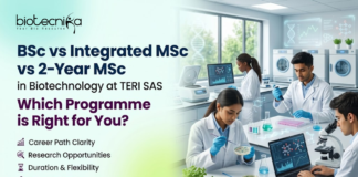 BSc vs Integrated MSc vs 2-Year MSc in Biotechnology at TERI SAS - Which Programme is Right for You. BSc vs Integrated MSc vs MSc Biotechnology TERI SAS guide Biotechnology courses after 12th TERI SAS Choose the right biotechnology programme TERI SAS