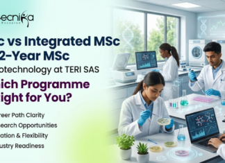 BSc vs Integrated MSc vs 2-Year MSc in Biotechnology at TERI SAS – Which Programme is Right for You? BSc vs Integrated MSc vs 2-Year MSc in Biotechnology at TERI SAS - Which Programme is Right for You. BSc vs Integrated MSc vs MSc Biotechnology TERI SAS guide Biotechnology courses after 12th TERI SAS Choose the right biotechnology programme TERI SAS