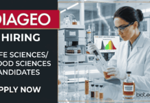 Apply for Life Sciences Jobs under Diageo Careers. Food Tech Jobs in Beverage industry. Postgraduates Candidates are Eligible.