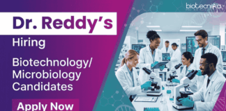 Quality Control Jobs at Dr. Reddy’s Laboratories | Biotechnology & Microbiology Candidates Apply Now Apply for Quality Control jobs at Dr Reddy’s. Microbiology & Biotechnology jobs in pharma with GMP, cleanroom, and monitoring experience.