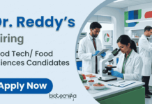 Apply for Food Tech Jobs under Dr. Reddy’s Career Hyderabad. Scientist Jobs for MSc Food Technology & Food Science Graduates.