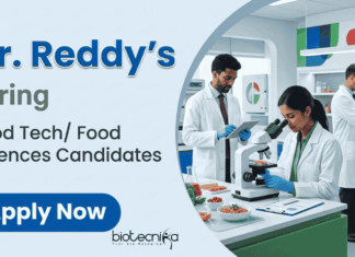 Food Tech Jobs At Dr. Reddy’s | MSc Candidates Apply Now for Sensory Scientist Role Apply for Food Tech Jobs under Dr. Reddy’s Career Hyderabad. Scientist Jobs for MSc Food Technology & Food Science Graduates.