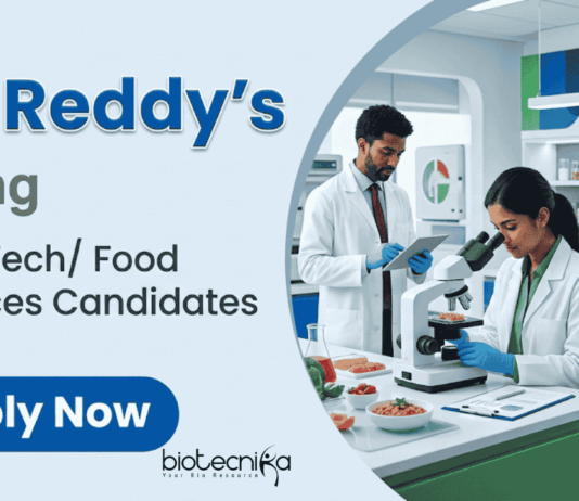 Food Tech Jobs At Dr. Reddy’s | MSc Candidates Apply Now for Sensory Scientist Role Apply for Food Tech Jobs under Dr. Reddy’s Career Hyderabad. Scientist Jobs for MSc Food Technology & Food Science Graduates.