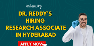 Dr. Reddy’s Hiring Research Associate in Hyderabad – Top Biotechnology Jobs You Can’t Miss! Apply for Research Associate role at Dr. Reddy's Laboratories Careers. Biotechnology Jobs in Hyderabad. Great opportunity for life science graduates.