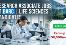 BARC Research Associate Jobs 2026 – High-Paying Govt Opportunity in Life Sciences | Earn up to ₹67,000/month Research Associate Jobs at BARC | Life Sciences Grads | Apply