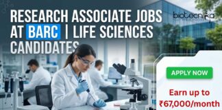 Research Associate Jobs at BARC | Life Sciences Grads | Apply