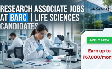 BARC Research Associate Jobs 2026 – High-Paying Govt Opportunity in Life Sciences | Earn up to ₹67,000/month Research Associate Jobs at BARC | Life Sciences Grads | Apply