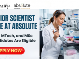 Senior Scientist Job at Absolute | PhD, MTech, & MSc Candidates.