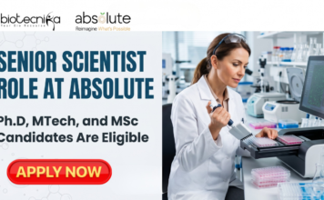 Exclusive Job Opening – Senior Scientist Role for Ph.D, MTech, and MSc Candidates at Absolute | Apply Now Senior Scientist Job at Absolute | PhD, MTech, & MSc Candidates.