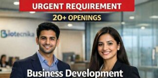 Immediate Joiners Wanted! 20+ Vacancies For Business Development Executive Job at Biotecnika | Freshers Attend Walk-In