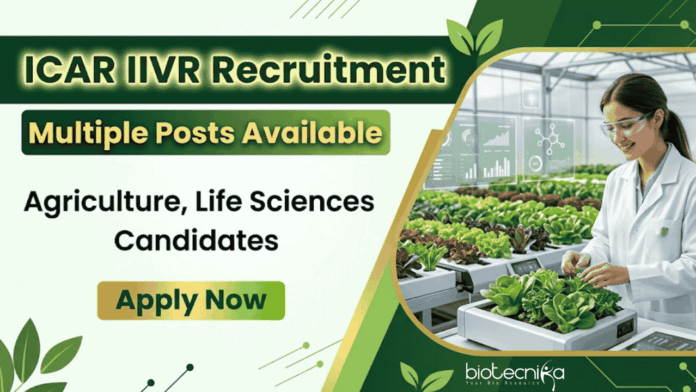 ICAR (3) Apply for ICAR IIVR Recruitment Research Jobs. Build your Career in Life Sciences with ICAR Walk-In Roles for JRF, SRF, RA & more.