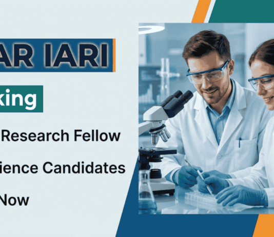Apply for ICAR IARI Recruitment Junior Research Fellow posts. Explore Life Sciences Jobs in Genetics, Plant breeding, and Biotech.