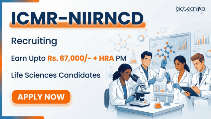 Apply for ICMR Research Scientist Jobs. Explore ICMR NIIRNCD Recruitment for Life Sciences Career with ₹67,000 salary. Walk-in on April 15.