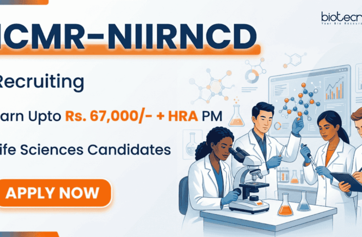 Govt Life Sciences Research Scientist Jobs at ICMR NIIRNCD | Earn Upto Rs. 67,000/- + HRA | Attend the Walk-In Interview Apply for ICMR Research Scientist Jobs. Explore ICMR NIIRNCD Recruitment for Life Sciences Career with ₹67,000 salary. Walk-in on April 15.