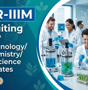 Life Sciences Research at CSIR-IIIM | Apply Now for Project Associate Jobs Apply for CSIR IIIM Recruitment. Project Associate Jobs Open for Candidates Interested in Life Sciences Research at Jammu.