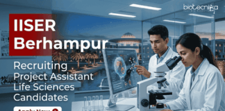 Apply Now for Life Sciences Jobs at IISER Berhampur | MSc Candidates are Eligible Apply for IISER Berhampur Recruitment. Explore Life Sciences Jobs for Project Assistant with ₹20,000 + HRA & Start your Research Career Now.