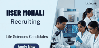 Project Associate Jobs at IISER Mohali | Life Sciences Candidates Attend the Walk-In Interview Apply for IISER Mohali Recruitment. Project Associate Jobs in Life Sciences Research. Walk-in interview on April 28. Don’t Miss this Chance.