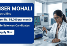 Research Scientist Jobs at IISER Mohali | Earn Rs. 56,000 per month | Life Sciences Candidates Apply Now Apply for IISER Mohali Recruitment 2026. Research Scientist Jobs in Life Sciences with ₹56,000 salary. Don’t miss this opportunity.