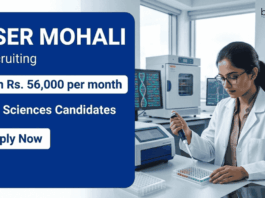Research Scientist Jobs at IISER Mohali | Earn Rs. 56,000 per month | Life Sciences Candidates Apply Now Apply for IISER Mohali Recruitment 2026. Research Scientist Jobs in Life Sciences with ₹56,000 salary. Don’t miss this opportunity.