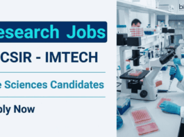 Apply for CSIR-IMTECH Recruitment. Multiple Research Jobs Open for Candidates Seeking Career in Life Sciences.