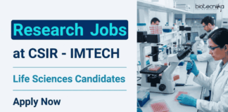 Apply for CSIR-IMTECH Recruitment. Multiple Research Jobs Open for Candidates Seeking Career in Life Sciences.