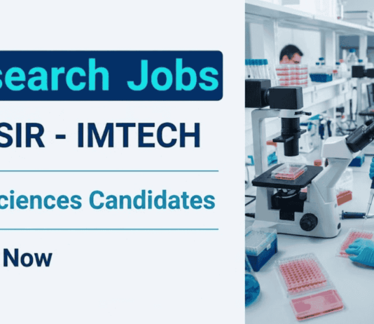 Apply for CSIR-IMTECH Recruitment. Multiple Research Jobs Open for Candidates Seeking Career in Life Sciences.