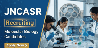Molecular Biology Jobs at JNCASR Recruitment. Apply for Research Scientist Jobs in Bengaluru. ICMR project. High-paying research role.