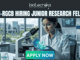 Junior Research Fellow Job at BRIC-RGCB Life Science Job. Apply for Junior Research Fellow at BRIC-RGCB. Top Life Science Job with ₹37,000 salary. Check eligibility, project details, and apply.
