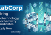 Biochemistry and Biotechnology Jobs at LabCorp | Apply Now for Data Programmer Role Apply for Biochemistry & Biotechnology Jobs at Labcorp Careers. Associate Data Programmer Role Ideal for Life Science Graduates.