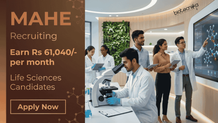 MAHE (1) Apply for MAHE Career Research Scientist Jobs in Life Sciences Research. Work on ICMR Cancer Project with Salary ₹61,040 per month.