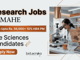 Apply for Research Jobs under MAHE Career. Life Sciences Jobs for Scientist, Lab Technician & Assistant roles in Govt Research Projects.