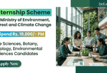 Apply MOEF&CC Internship Scheme 2026 for Life Sciences students. Gain Govt Environmental Research Exposure with ₹10,000 stipend in India.