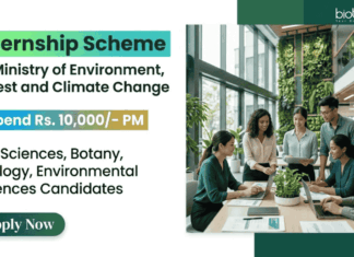 Apply MOEF&CC Internship Scheme 2026 for Life Sciences students. Gain Govt Environmental Research Exposure with ₹10,000 stipend in India.