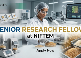 Senior Research Fellow at NIFTEM. Life Sciences & Food Sciences Candidates, Apply Now & Earn ₹42,000 + 10% HRA.