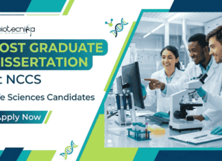 Apply for NCCS Recruitment Project Dissertation Program for Post Graduates in Pune. Perfect Opportunity to Boost your Life Sciences Career.