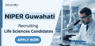 NIPER Guwahati Recruitment for Research Jobs. Apply Now to Start your Career in Life Sciences with Lab-based Roles in Pathology Section.
