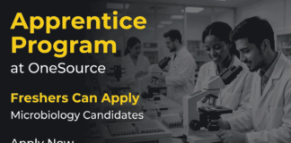 Apply for OneSource Apprentice Program for Freshers: Microbiology Jobs in Bengaluru for 2024 & 2025 Graduates. Start your Career Now.