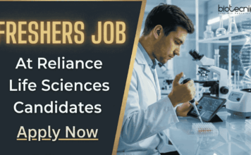 Life Science Jobs for Freshers at Reliance | Apply Now for Young Professionals Role Apply for Reliance Life Sciences Young Professionals Job. Best Life Science Jobs for Freshers under Reliance Job Vacancy in Navi Mumbai.