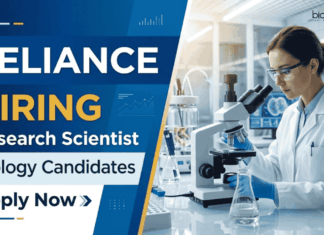 Research Scientist Jobs at Reliance | PhD Biology Candidates Apply Now Research Scientist Jobs under Reliance Career. Apply for Biology Jobs in Navi Mumbai. PhD R&D role with Great Growth Opportunity.