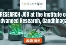 Research Job Alert! Institute of Advanced Research Hiring Research Staff – Apply Before Deadline! Research Job Alert! Institute of Advanced Research Hiring Research Staff – Apply Before Deadline! Apply for Research Job at Institute of Advanced Research, Gandhinagar. Research Staff role in anticancer drug discovery project. Check eligibility and apply now.