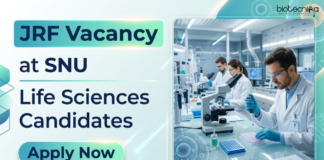 Apply for JRF Vacancy at Shiv Nadar University. Explore Research Jobs and Grow your Life Science Career with funded fellowship roles.